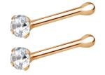 7mm 14k Gold Nose Ring , Non Irritating Nose Piercing Jewelry OEM