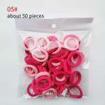 wholesale fashion nylon hair ties 50 pcs per set 3 cm towel high elastic baby