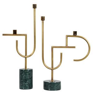 Wholesale Interior Home Decor Marble Basetall 520mm Gold Candle Holders from china suppliers