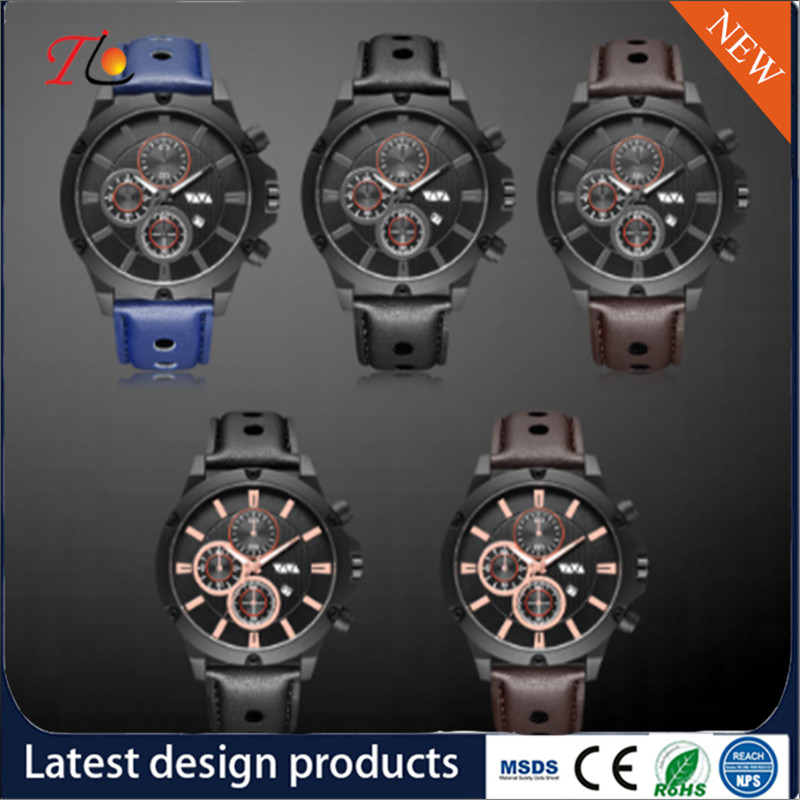 Wholesale PU Strap/Band Men's Watch Movement Watch Fashion Watch Alloy Case