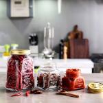 500ml 1000ml Food Grade Glass Pickle Jar Eco Friendly 17.2cm Height