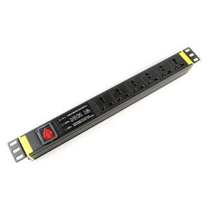 Wholesale 1U 6 way Cabinet PDU with Switch and 3D Light 250V, 10A Universal from china suppliers