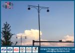 ISO RAL Powder Coated Street Light Poles , Polygonal Outside Light Pole