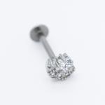 Clear Zircon Stone Star Labret Stud Septum Piercing Jewelery 8mm