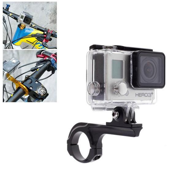 Alloy Long Bicycle Bike Handlebar Clamp Clip Mount Holder Adapter For GoPro Hero