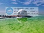 850gsm White PVC Geodesic Dome Tent Camping Waterproof