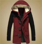 Fleece Fabric Men Winter Hooded Anorak Jacket Breathable Anti Wrinkle
