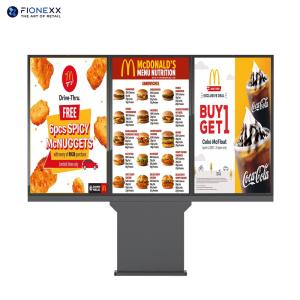 Wholesale 55inch Drive Through Digital Menu Board IP66 Outdoor Digital Signage Kiosk from china suppliers