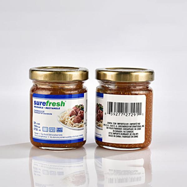 Waterproof Custom Can Self Adhesive Sticker Food Can Packaging Label Matt