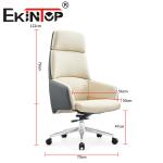 Modern Office Furniture High Back PU Leather Manager Office Chair Cowhide Office