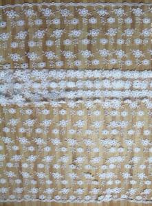 Wholesale Diamond Mesh based Crown Style Embroidery Lace Fabric Crown for Women's Clothes from china suppliers