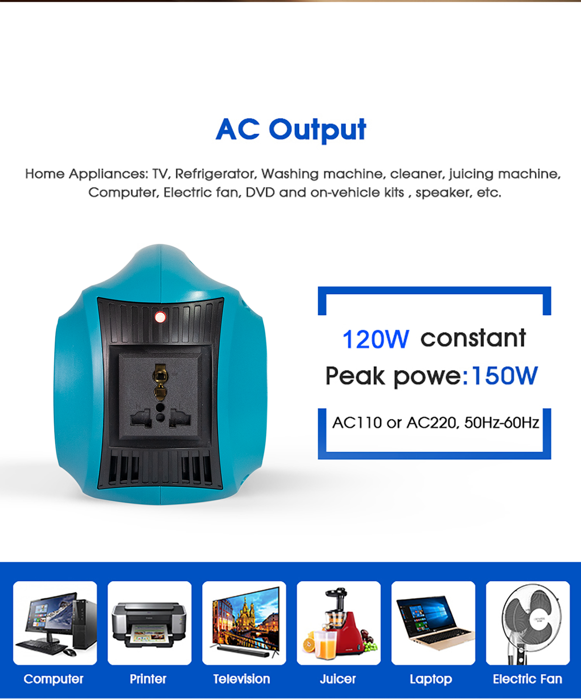 Outdoor Portable Power Station 222Wh Solar Emergency Power Supply 110V / 220V