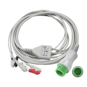 Wholesale 3 Lead ECG Cables And Leadwires Gray TPU Material For Comen C30 ECG Monitor from china suppliers