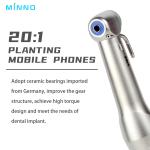 Dental Low Speed Handpiece 20/1 Reduction Implant Surgery Contra Angle Handpiece