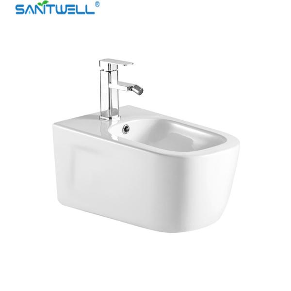 Bathroom WC pan SWJ1231 White Wall Hung Bidet 490*370*300 mm size , Floor
