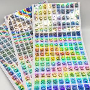Wholesale Square Anti Counterfeit Labels Sheet Gold Hologram Sticker Printing from china suppliers