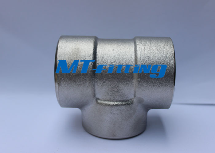 ASME B16.11 F304L F316L Stainless Steel Socket Welded / Threaded Tee