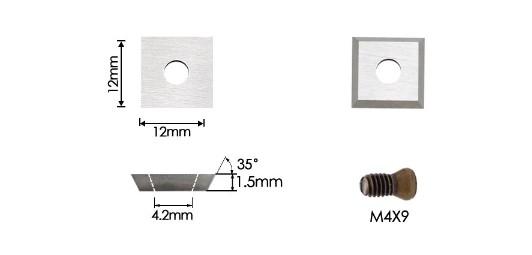 12*12*2.2-35° Replaceable Carbide Inserts Standard Woodturning Tool Blades 100%