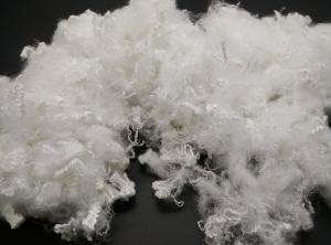 Wholesale 1.2D*64MM siliconized raw white hollow polyester staple fiber feather fibre from china suppliers
