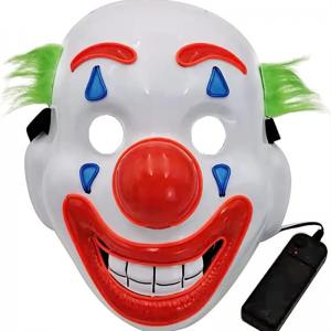 Wholesale Joker Clown Luminous LED Halloween Lighting Face Mask For Cosplay Party Props from china suppliers