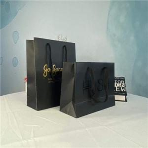 Wholesale Black Logo Custom Printed Paper Bags For Shopping from china suppliers