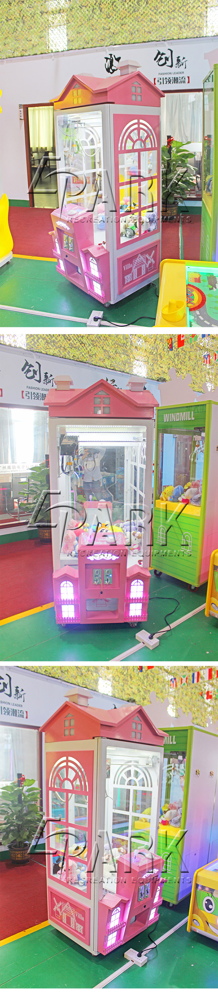 Villa House Crane Doll Game Machine Attractive And Fashion Cartoon Apperance