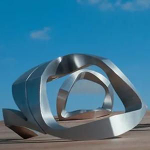 Wholesale Garden Metal Abstract Modern Loop Stainless Steel Sculptures For Outdoor from china suppliers