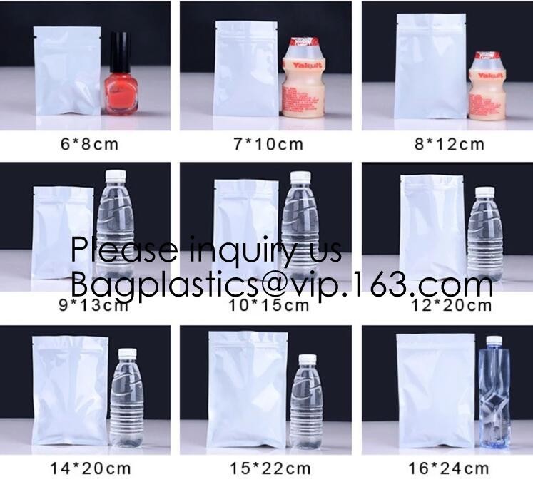 Top zip plastic bag food packaging/ 3 side seal zipper bag/ stand up pouch k bag for meat,pork,beef,sea food pack