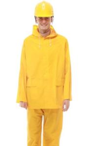 Wholesale Yellow Safety Raincoat Reflective Pvc Polyester Raincoat Workwear from china suppliers