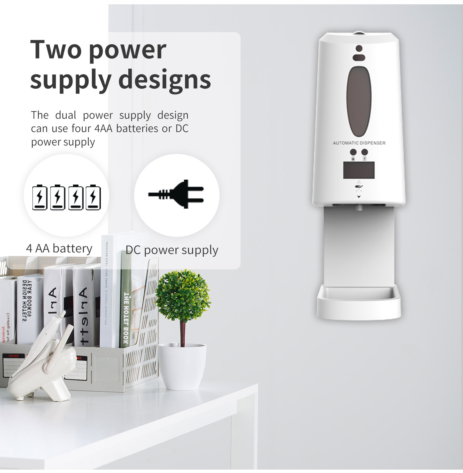 1300ml Large Capacity Automatic Hand Sanitizing Dispenser Infrared Sensing