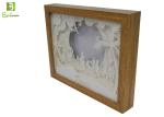 Sculpture Paper Cut Box Sunset Scenery Style Running Theme Faint Yellow Lights