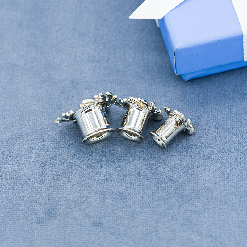 Ear Plug Tunnels In Stainless Steel Ear Plug Tunnel With White Shell Paper