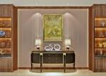 Removable Non - woven Modern Flock Wallpaper Embossed Coffee Color