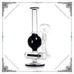 Black Skull Glass Water Pipe Glass Pipe Dab Oil Rigs With Inline Percolator