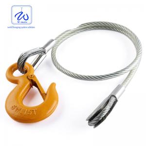 China Safety Strong Steel Wire Rope Cable Sling Assembly With Soft Eye For Sailboat on sale