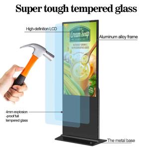 Wholesale 43 49 55 65 Inch Floor Standing Lcd Displays Touch Screen Digital Signage from china suppliers