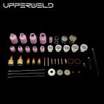 57PCS TIG Welding Torch Accessories Large Ceramic Nozzle TIG Spare Parts in Pink