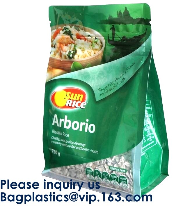 Flat Bottom Pouch / Box Pouch For Food,Side Gusset Bag Flat Bottom Square Bottom Side Gusset Bag With Zipper
