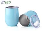 Easy Hold Cute Iced Coffee Tumbler , Insulated Stainless Steel Wine Glasses With