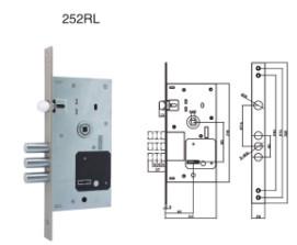 Wholesale European Mortise Cylinder Lock Body 252RL-C Long Working Lifespan from china suppliers