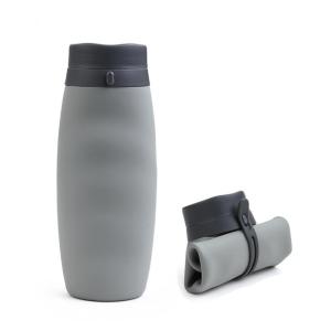 Wholesale Portable Sports Collapsible Travel Water Bottle , Silicone Drinking Water Bottle from china suppliers