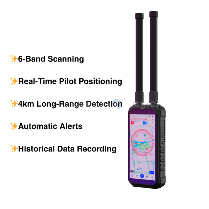 FPV Handheld Drone Detector 4KM 4000M Long Range Distance Mobile Portable DJI UAV AUTEL Detection Passive Detector De Drones