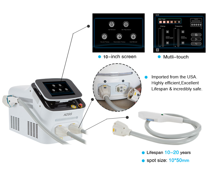 Vertical IPL Skin Rejuvenation Machine Elight Hair Removal Machine