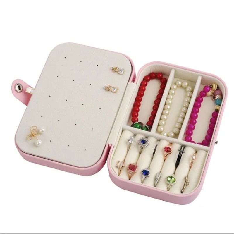 China Manufacturer Wholesale Custom Logo Luxury Jewelry Packaging Box Made of PU Leather with Flocking Storage Case Gift Box