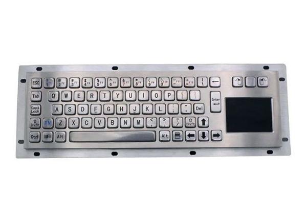 40counts/Mm Sus304 Industrial Metal Keyboard IP65 Brushed Stainless Steel