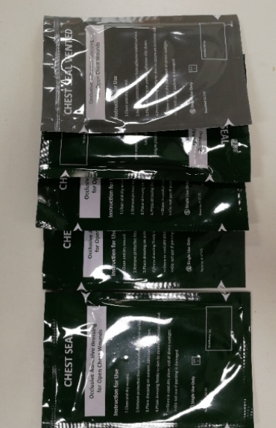 Emergency Wound Dressing Bandage IFAK Chest Seal Vented Rescue EMS First Responder