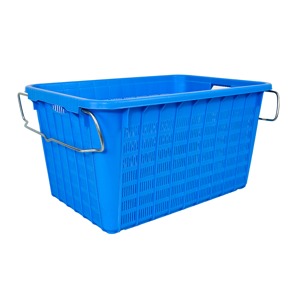 Supermarket Storage Container Agricultural PP Vented Mesh Crate Nestable Plastic Basket