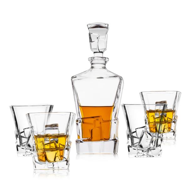 Household Glass Lead Free OEM Service Whiskey Decanter Set Aroma Playing