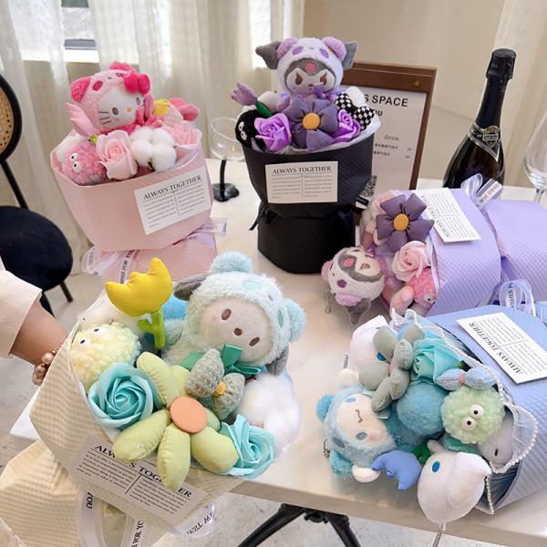 Valentine's Day Gifts Creative Plush Doll Flower Bouquets Finished Dolls Muse