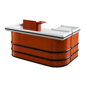 Wholesale Customized Supermarket Checkout Counter Cold Rolled Steel Cashier Counter from china suppliers